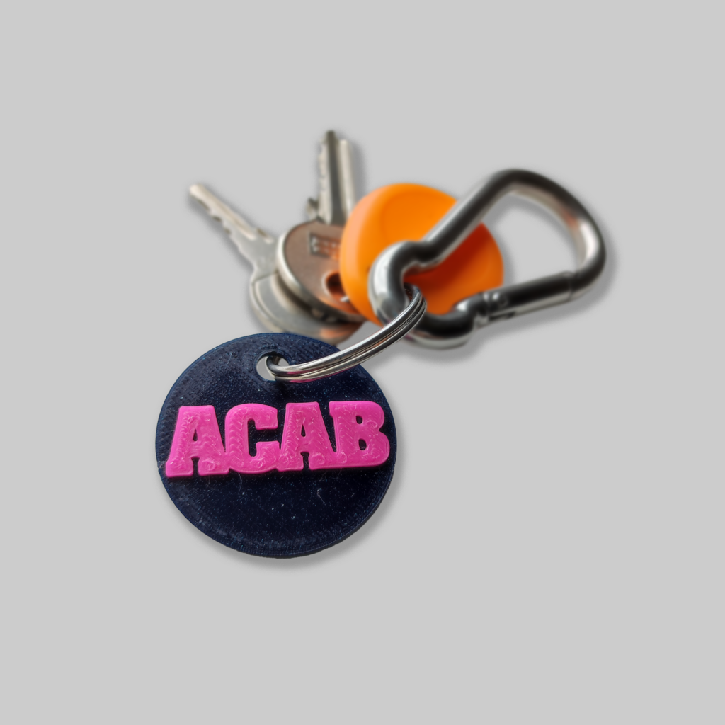 Брелок на ключи "ACAB", разные цвета