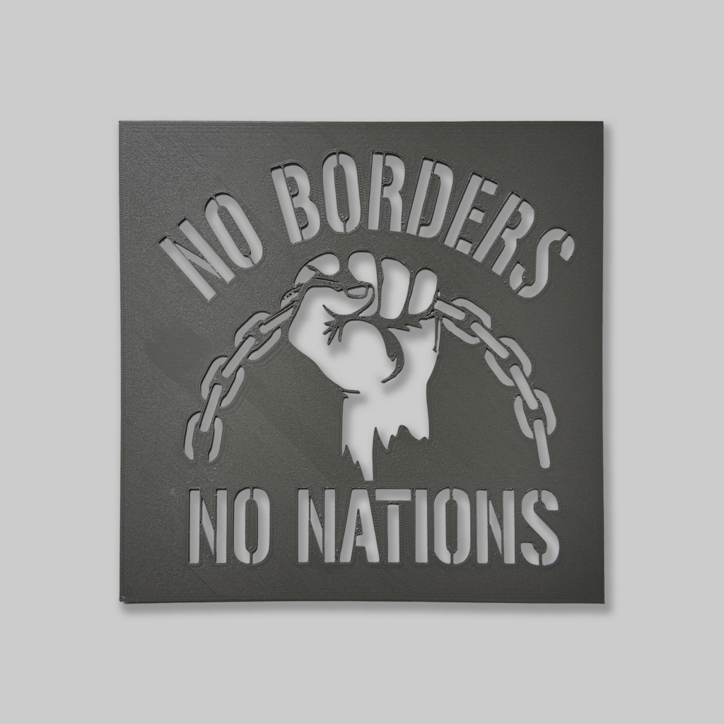Трафарет "No borders No nations" — изображение 2