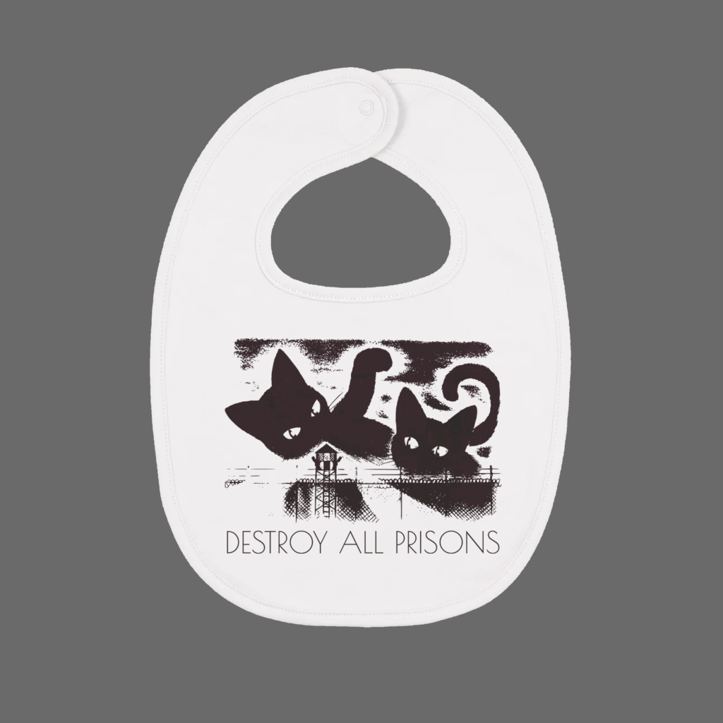 Слюнявчик "Destroy all prisons" АЧК-Беларусь