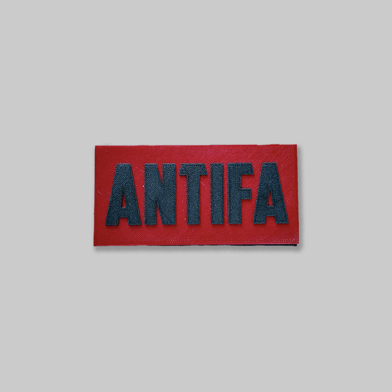 Пластиковый велкро патч "Antifa" 10х5 см — изображение 5