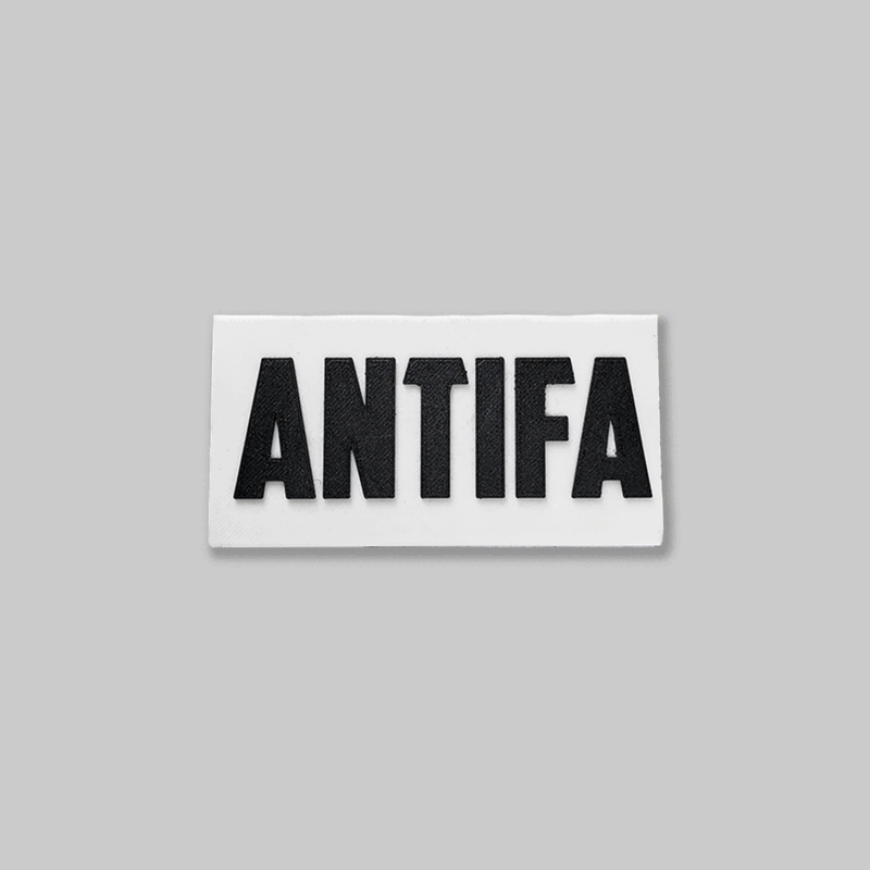 Пластиковый велкро патч "Antifa" 10х5 см — изображение 4
