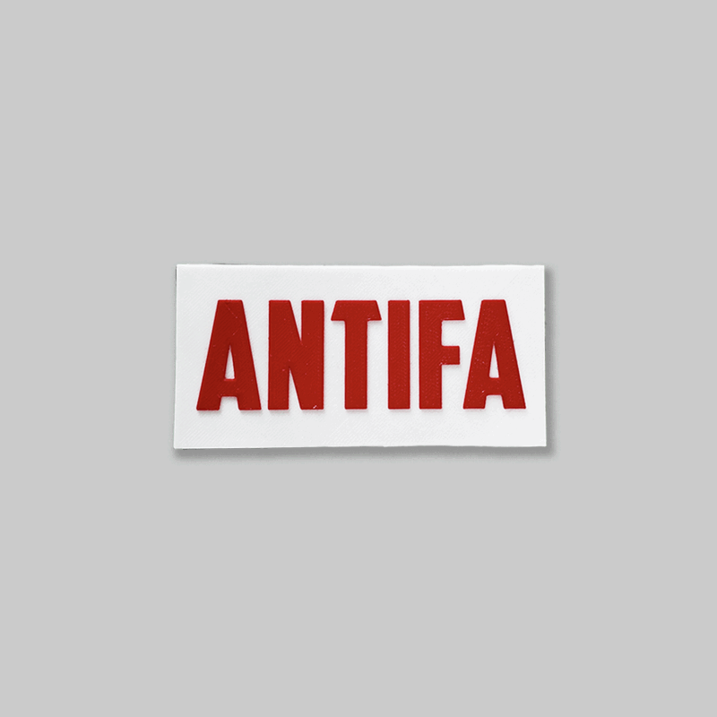 Пластиковый велкро патч "Antifa" 10х5 см — изображение 3