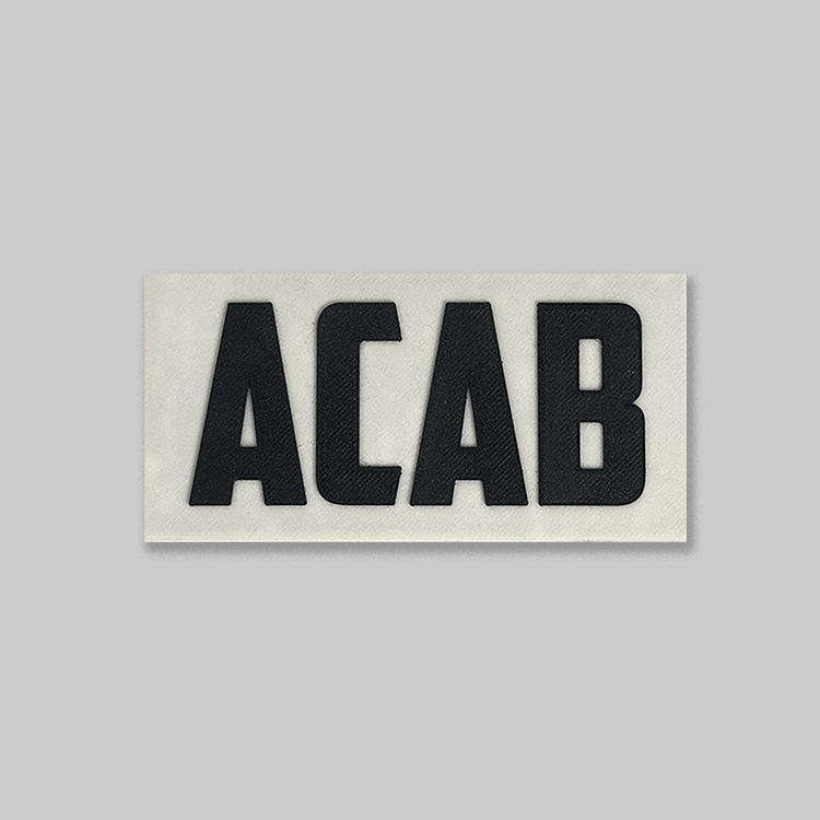 Plastic patch "ACAB" 10х5 см