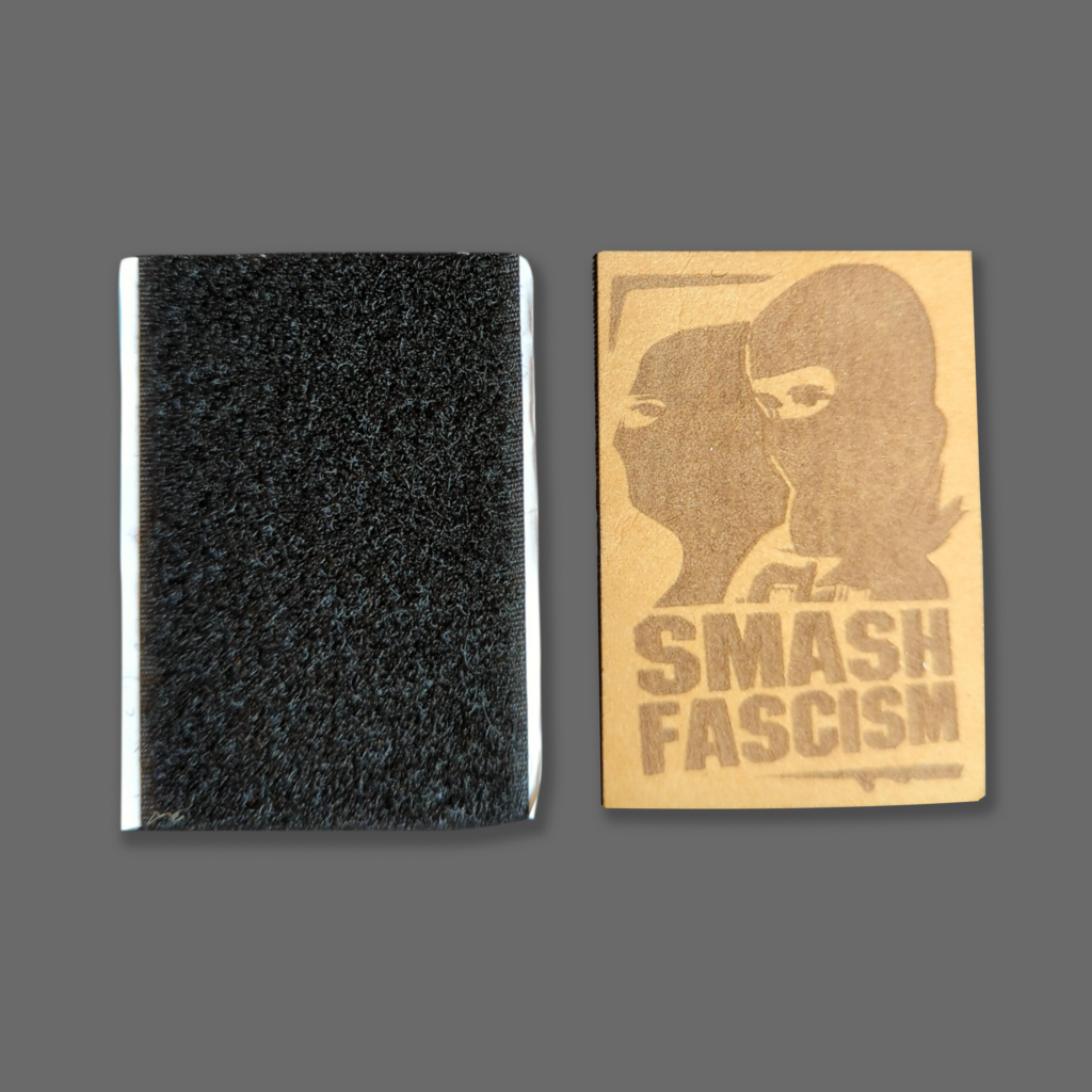 Веган велкро патч "Smash Fascism" 5x7 см - Image 2