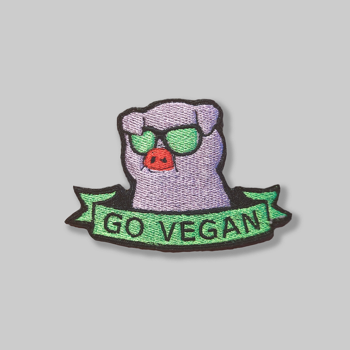 Велкро патч "Go Vegan"